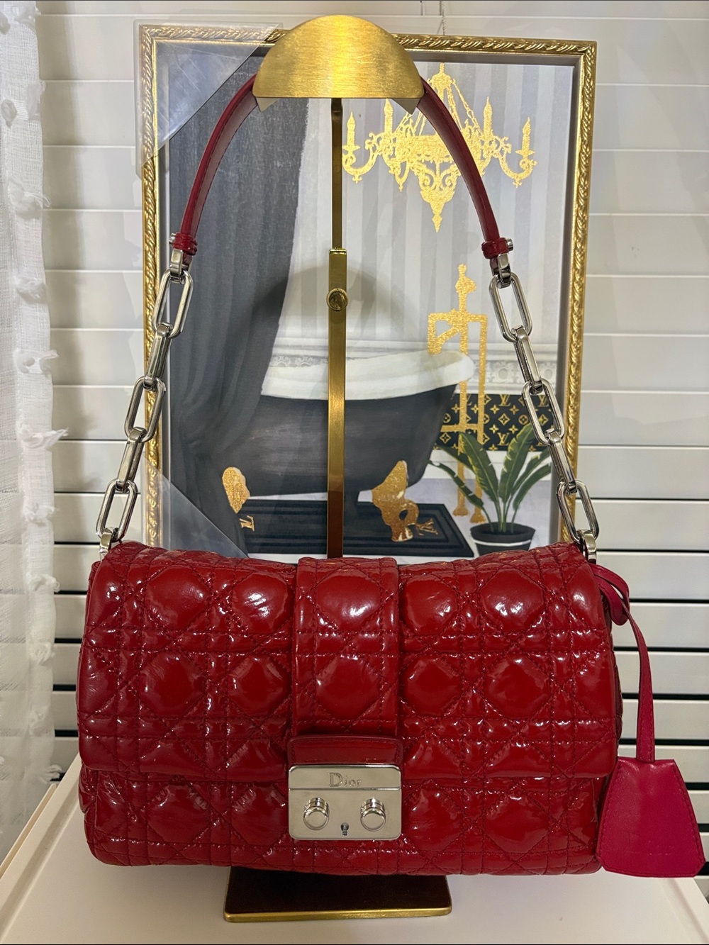 Christian Dior Red ❤️Cannage Leather Miss Dior Shoulder Bag-Beautiful condition